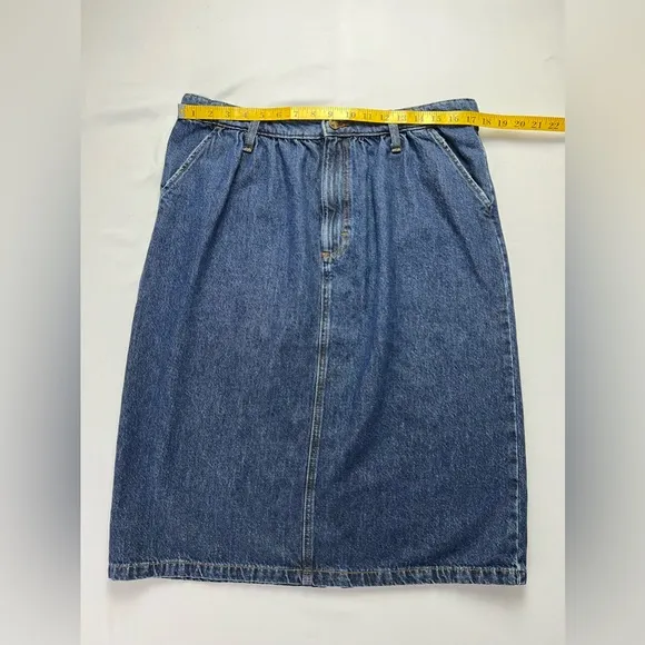Lee High Rise Midi Denim Skirt
