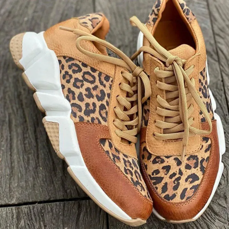 Lenora  - Lässige vulkanisierte Leopard Sneakers