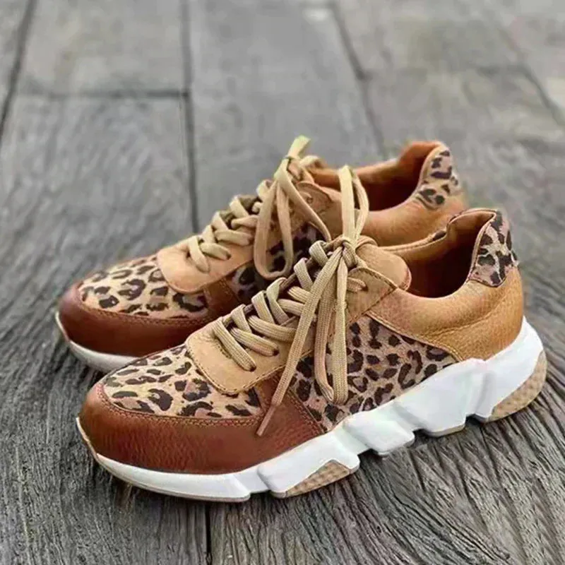 Lenora  - Lässige vulkanisierte Leopard Sneakers