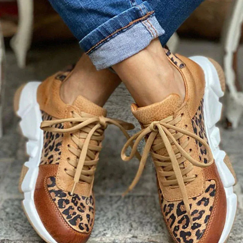Lenora  - Lässige vulkanisierte Leopard Sneakers