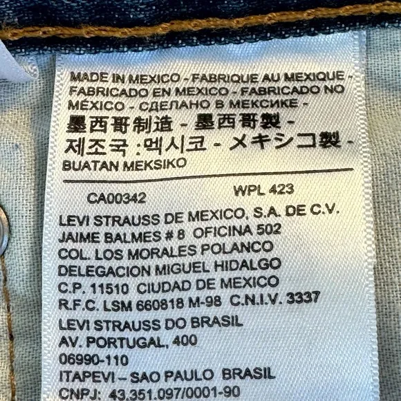 Levi's 559 Jeans Men's 40 X 36 Blue Denim Mid-Rise Relaxed Straight Fit M1653