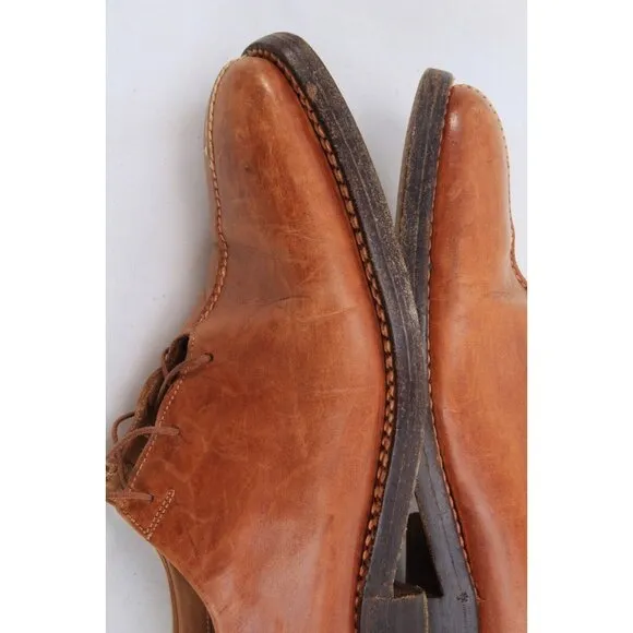 Lidfort for Barney's Mens Leather Lace Up Shoes Brown Tan Mens Sz 9