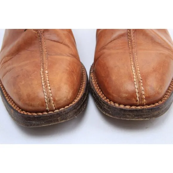 Lidfort for Barney's Mens Leather Lace Up Shoes Brown Tan Mens Sz 9