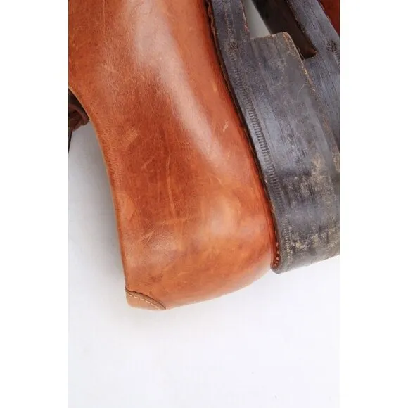 Lidfort for Barney's Mens Leather Lace Up Shoes Brown Tan Mens Sz 9
