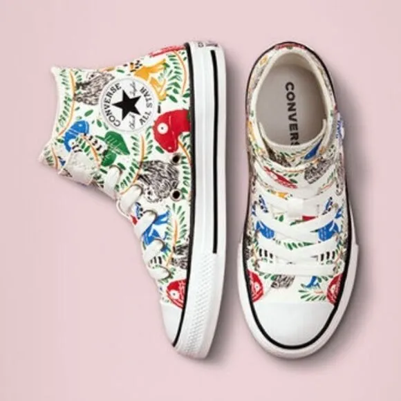 Little Kid Chuck Taylor All Star Multicolored Animals Sneakers Shoes Size 3