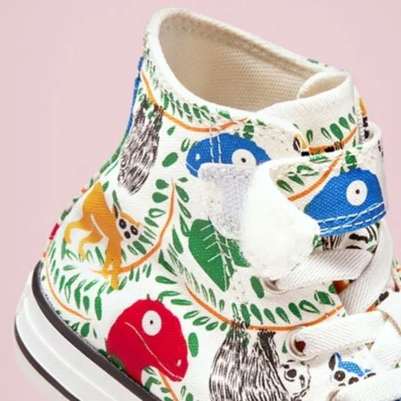 Little Kid Chuck Taylor All Star Multicolored Animals Sneakers Shoes Size 3