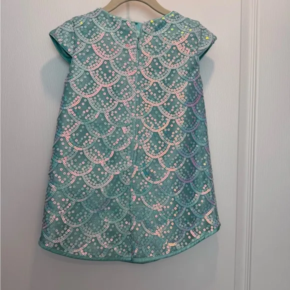 LITTLE MERMAID Disney Store Ariel Cocktail Sequin Sparkling Aqua Kids Dress 4T