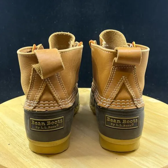 LL Bean 8&quot; Duck Boots  Light Brown Size 7 Mens/ 8.5 Wmns