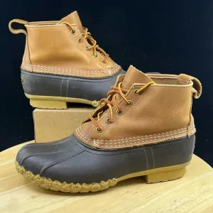 LL Bean 8&quot; Duck Boots  Light Brown Size 7 Mens/ 8.5 Wmns