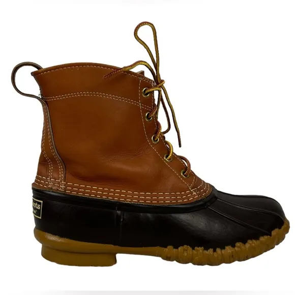 LL Bean Leather Boots Mens Size 7 Waterproof Winter Duck Snow Rain Vintage