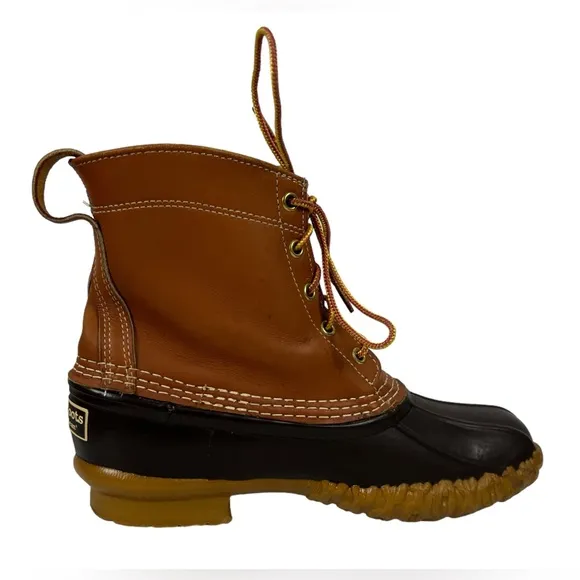 LL Bean Leather Boots Mens Size 7 Waterproof Winter Duck Snow Rain Vintage