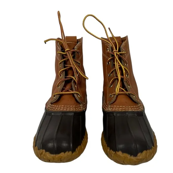 LL Bean Leather Boots Mens Size 7 Waterproof Winter Duck Snow Rain Vintage