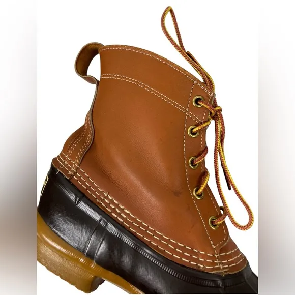 LL Bean Leather Boots Mens Size 7 Waterproof Winter Duck Snow Rain Vintage