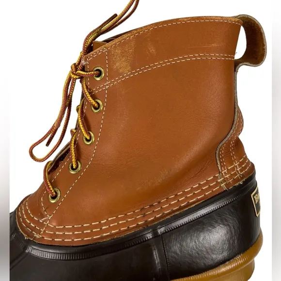 LL Bean Leather Boots Mens Size 7 Waterproof Winter Duck Snow Rain Vintage