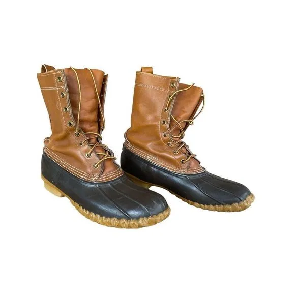 L.L. Bean Mens Brown Made In Maine The Original L.L. Bean Hunting Boots Size 9M
