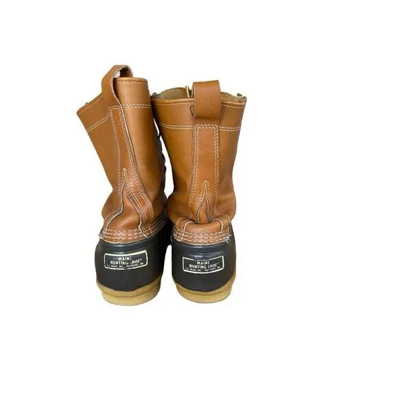 L.L. Bean Mens Brown Made In Maine The Original L.L. Bean Hunting Boots Size 9M