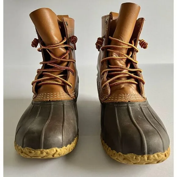 L.L. Bean Original Bean Boot 8&quot; Tall Tan/Brown Women's Size 10 EUC