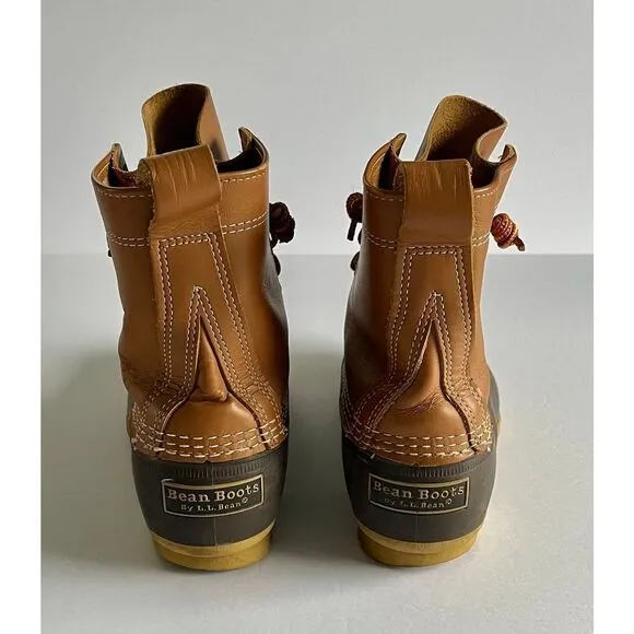 L.L. Bean Original Bean Boot 8&quot; Tall Tan/Brown Women's Size 10 EUC