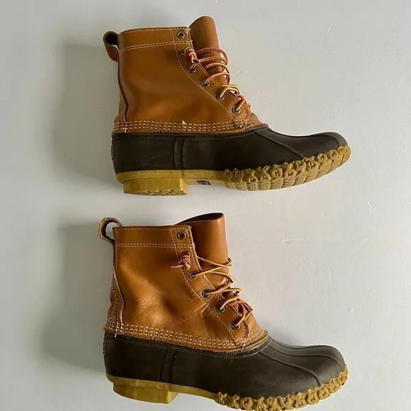 L.L. Bean Original Bean Boot 8&quot; Tall Tan/Brown Women's Size 10 EUC