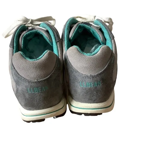 LL BEAN Women's Suede Leather Oxford Hiking Trail Gray Shoes Size 8M 296…