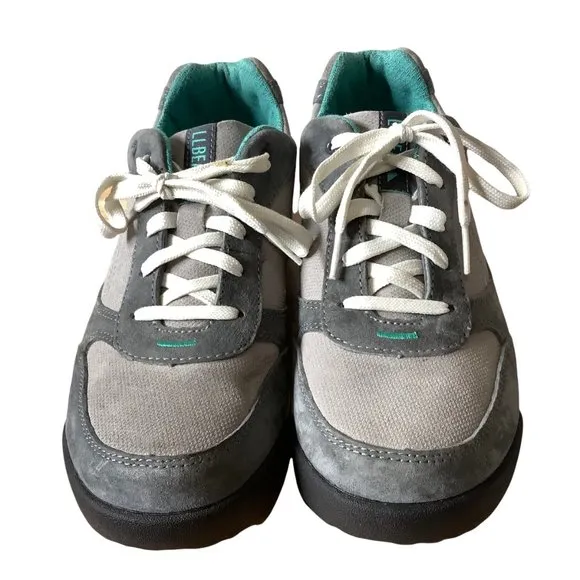 LL BEAN Women's Suede Leather Oxford Hiking Trail Gray Shoes Size 8M 296…