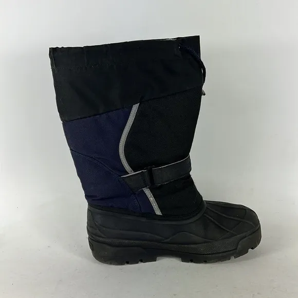 Llbean navy black waterproof classic snow winter boots us kids youth size 5