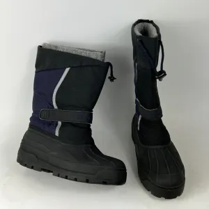 Llbean navy black waterproof classic snow winter boots us kids youth size 5