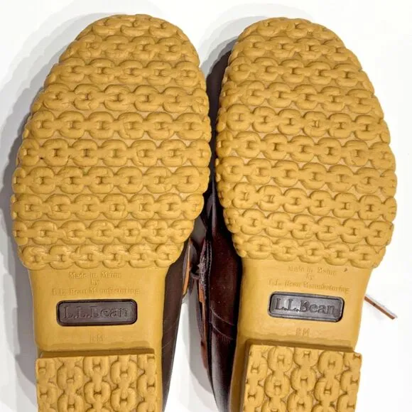 L.L.Bean USA Women's Bean Boots Rubber Moccasin Rain Snow Shoes Size 6 Worn Once