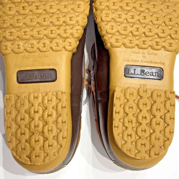 L.L.Bean USA Women's Bean Boots Rubber Moccasin Rain Snow Shoes Size 6 Worn Once