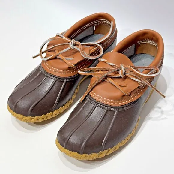 L.L.Bean USA Women's Bean Boots Rubber Moccasin Rain Snow Shoes Size 6 Worn Once