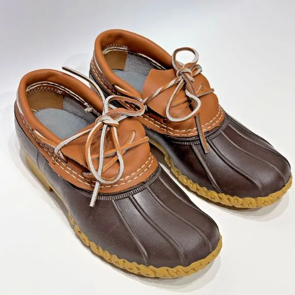 L.L.Bean USA Women's Bean Boots Rubber Moccasin Rain Snow Shoes Size 6 Worn Once