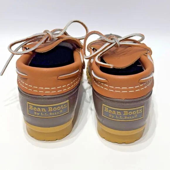 L.L.Bean USA Women's Bean Boots Rubber Moccasin Rain Snow Shoes Size 6 Worn Once