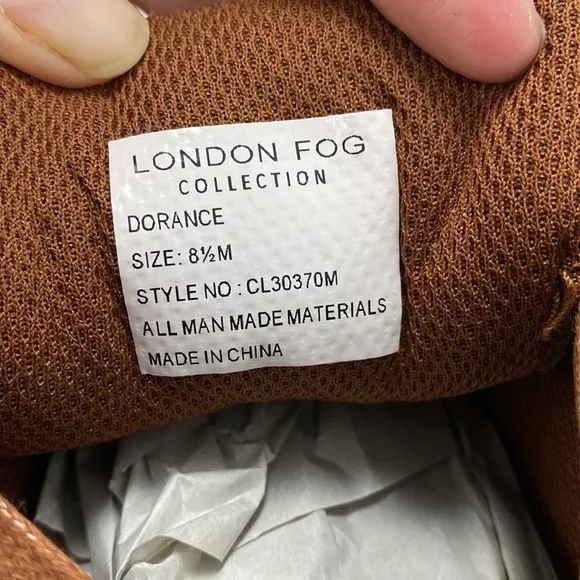 London Fog Dorance Cognac Brown Men's Sneakers size 8.5