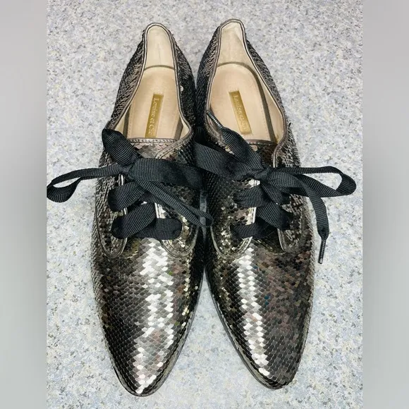 Louise Et Cie Sequin Lo-Adwin Women Oxford Shoes Size 10M/40 Leather