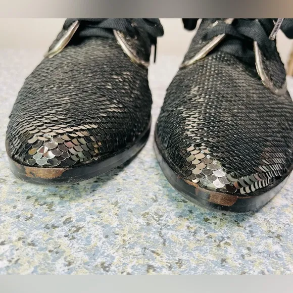 Louise Et Cie Sequin Lo-Adwin Women Oxford Shoes Size 10M/40 Leather