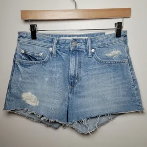 Lovers   Friends High Rise Distressed Denim Shorts Summer Beach Resort Size 27