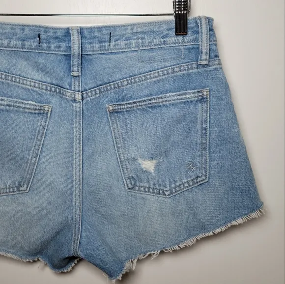 Lovers   Friends High Rise Distressed Denim Shorts Summer Beach Resort Size 27