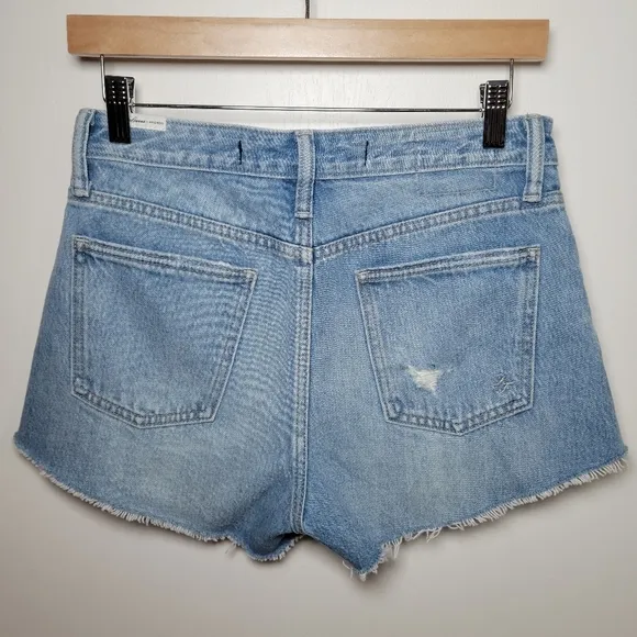 Lovers   Friends High Rise Distressed Denim Shorts Summer Beach Resort Size 27