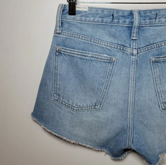 Lovers   Friends High Rise Distressed Denim Shorts Summer Beach Resort Size 27
