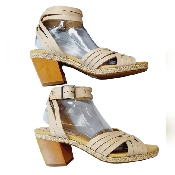 Lucky Brand Stone Crisscross Noxa Leather Ankle Strap Sandal Womens Size 8.5 NEW
