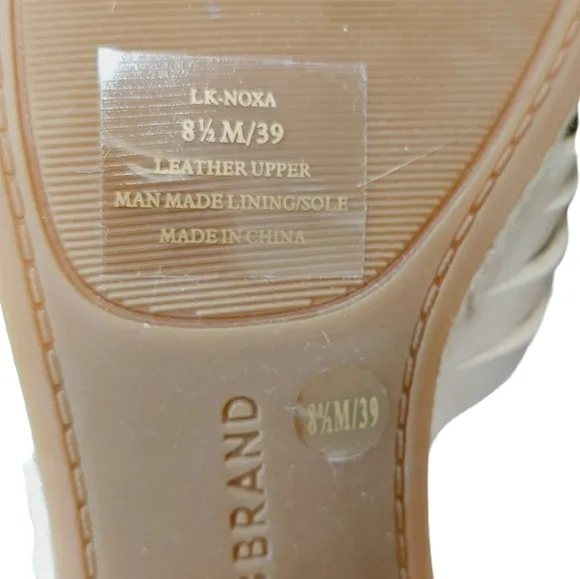 Lucky Brand Stone Crisscross Noxa Leather Ankle Strap Sandal Womens Size 8.5 NEW