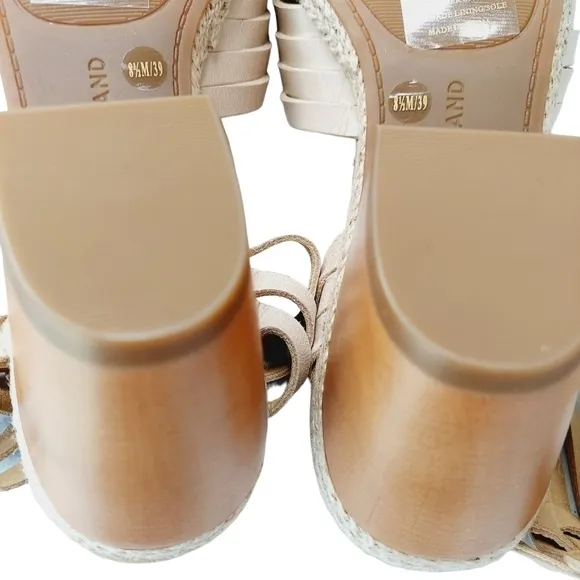 Lucky Brand Stone Crisscross Noxa Leather Ankle Strap Sandal Womens Size 8.5 NEW