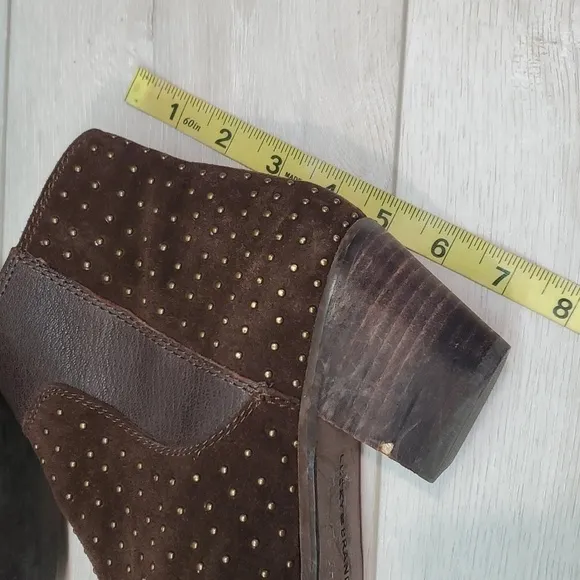 Lucky Brand Womens Leeir Suede Ankle Western Boots shoes sz 9M
