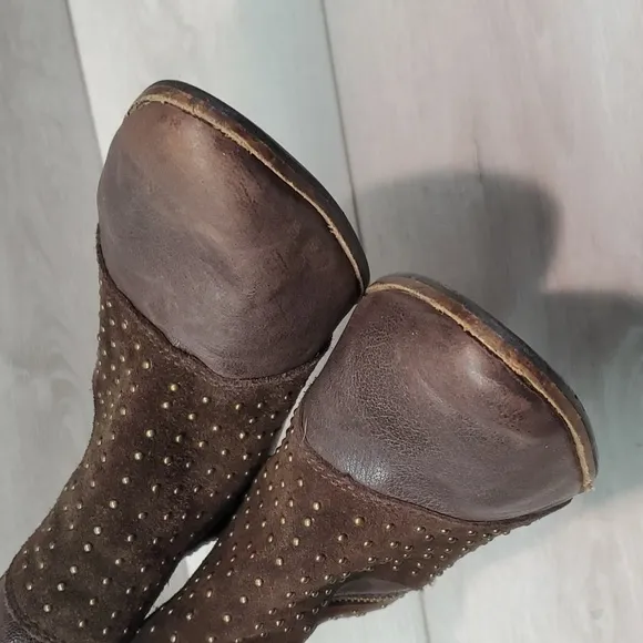 Lucky Brand Womens Leeir Suede Ankle Western Boots shoes sz 9M