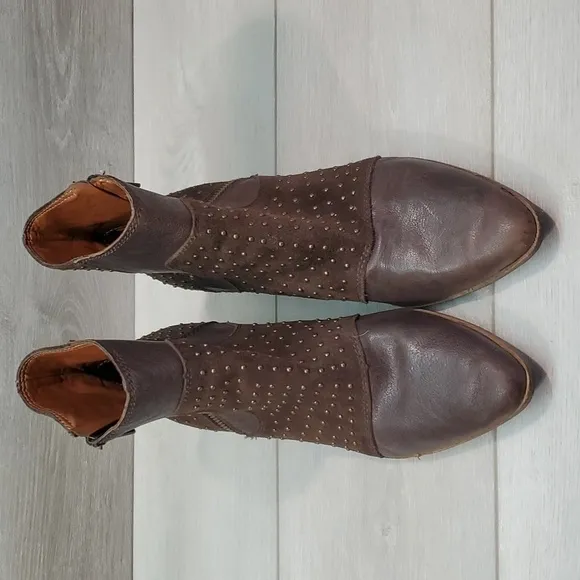 Lucky Brand Womens Leeir Suede Ankle Western Boots shoes sz 9M