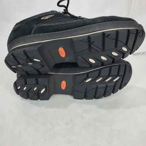 LUGZ Men's Black Low Top Leather Suede Hiking Shoe Boots Sneakers Size 9 Y2K