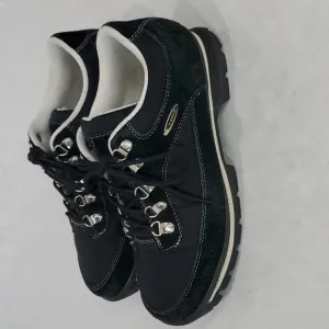 LUGZ Men's Black Low Top Leather Suede Hiking Shoe Boots Sneakers Size 9 Y2K