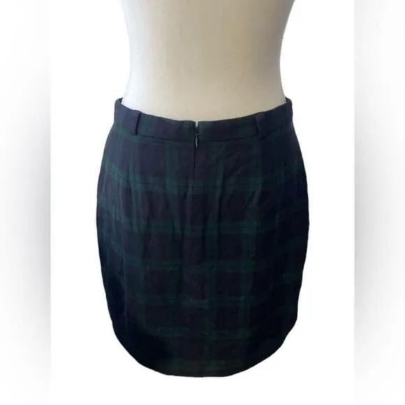 Madewell - Wool plaid mini skirt