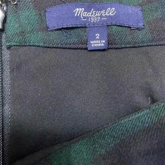 Madewell - Wool plaid mini skirt