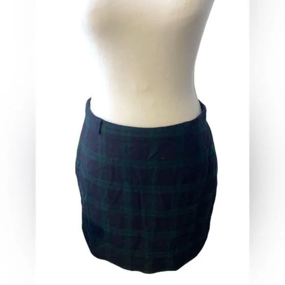 Madewell - Wool plaid mini skirt